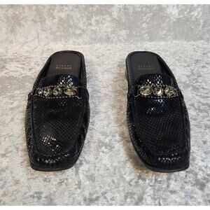 Stuart Weitzman Bedrock Black Serpentine Flats-Size 7N